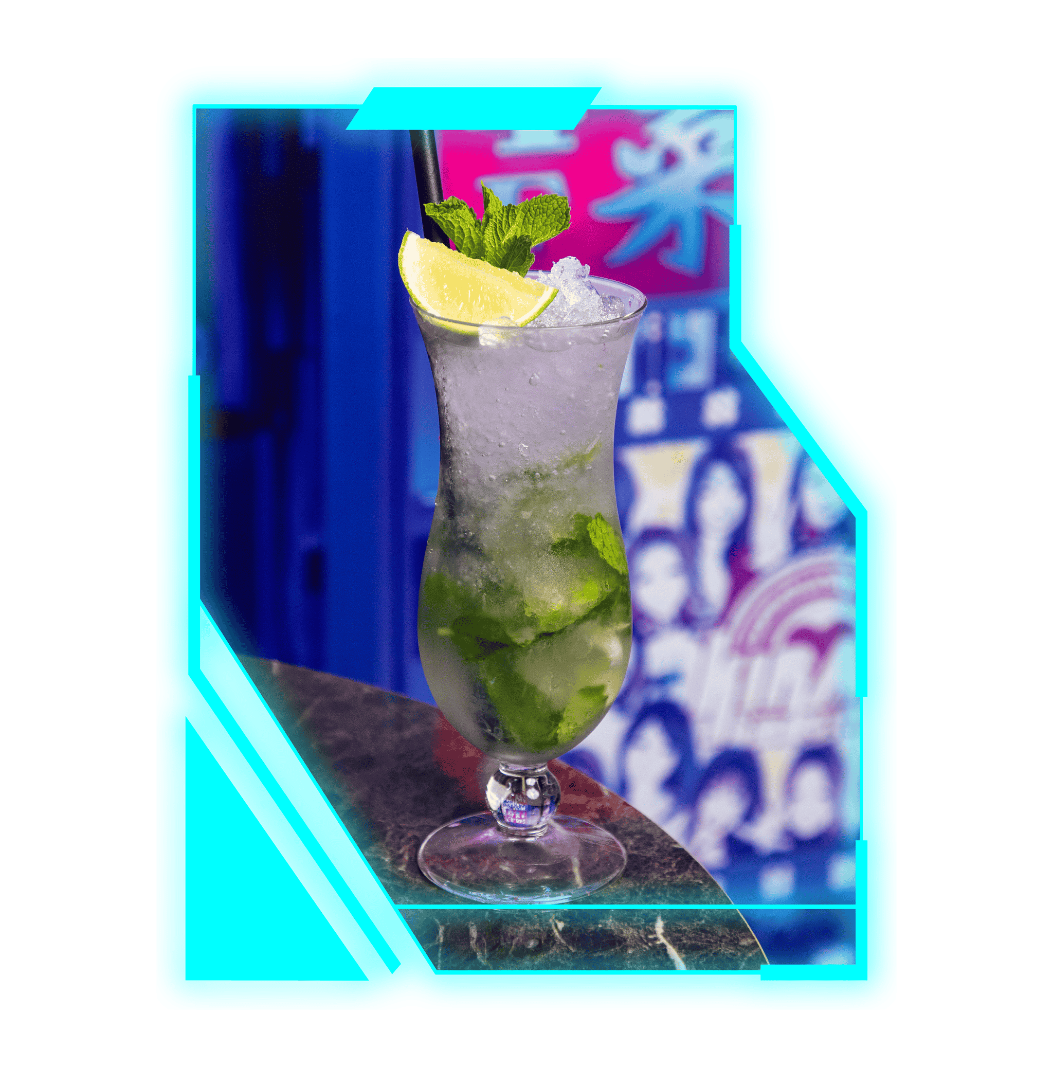 MojitoRum | Lime | Fresh mint | Sugar | Soda